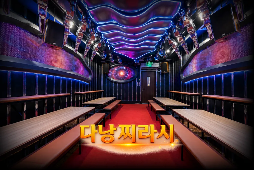 다낭 더 나인 가라오케 실내 선택 룸입니다.